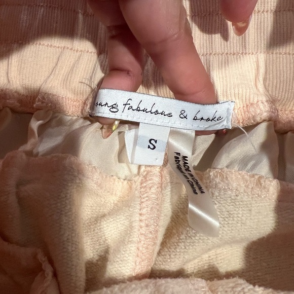 Young Fabulous Broke Odin Peach Athleisure Joggers Size Small Tencel/Cotton - Picture 4 of 6